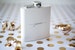 Gift for Her, Personalized Flask, Personalized Gift, Flask for Women, Custom Maid of Honor Gift, Bridal Party Gift, White Hip Flask