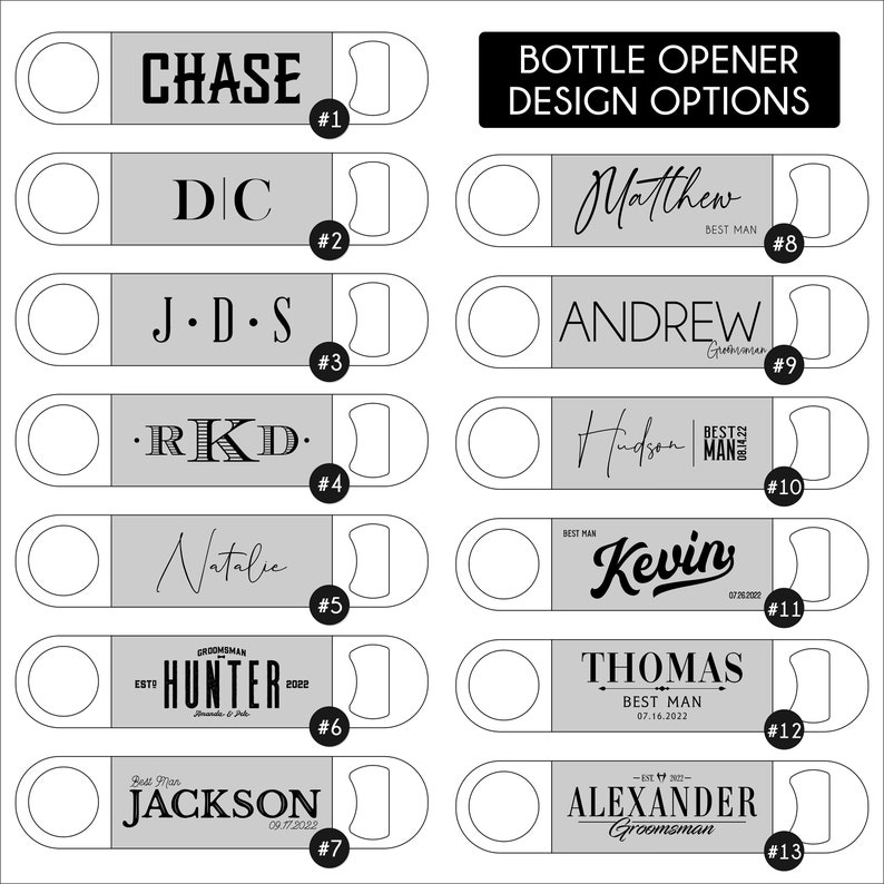 Custom Bottle Opener – Personalized Bar Key for Groomsmen, Bartenders ...