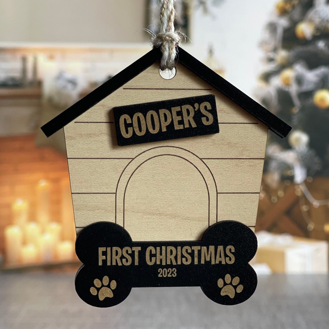 Dogs First Christmas Ornament, Custom Dog Ornament, Personalized Dog