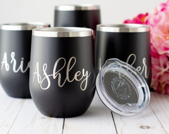 Personalized Wine Tumbler, Bridesmaid Cups, Bachelorette Cups, Bridesmaid Proposal