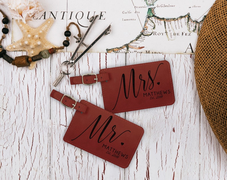 mr and mrs luggage straps