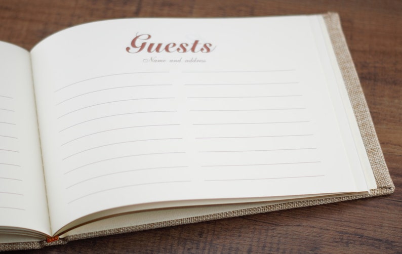 Rustic Wedding Guestbook Burlap & Lace Guestbook Burlap Etsy