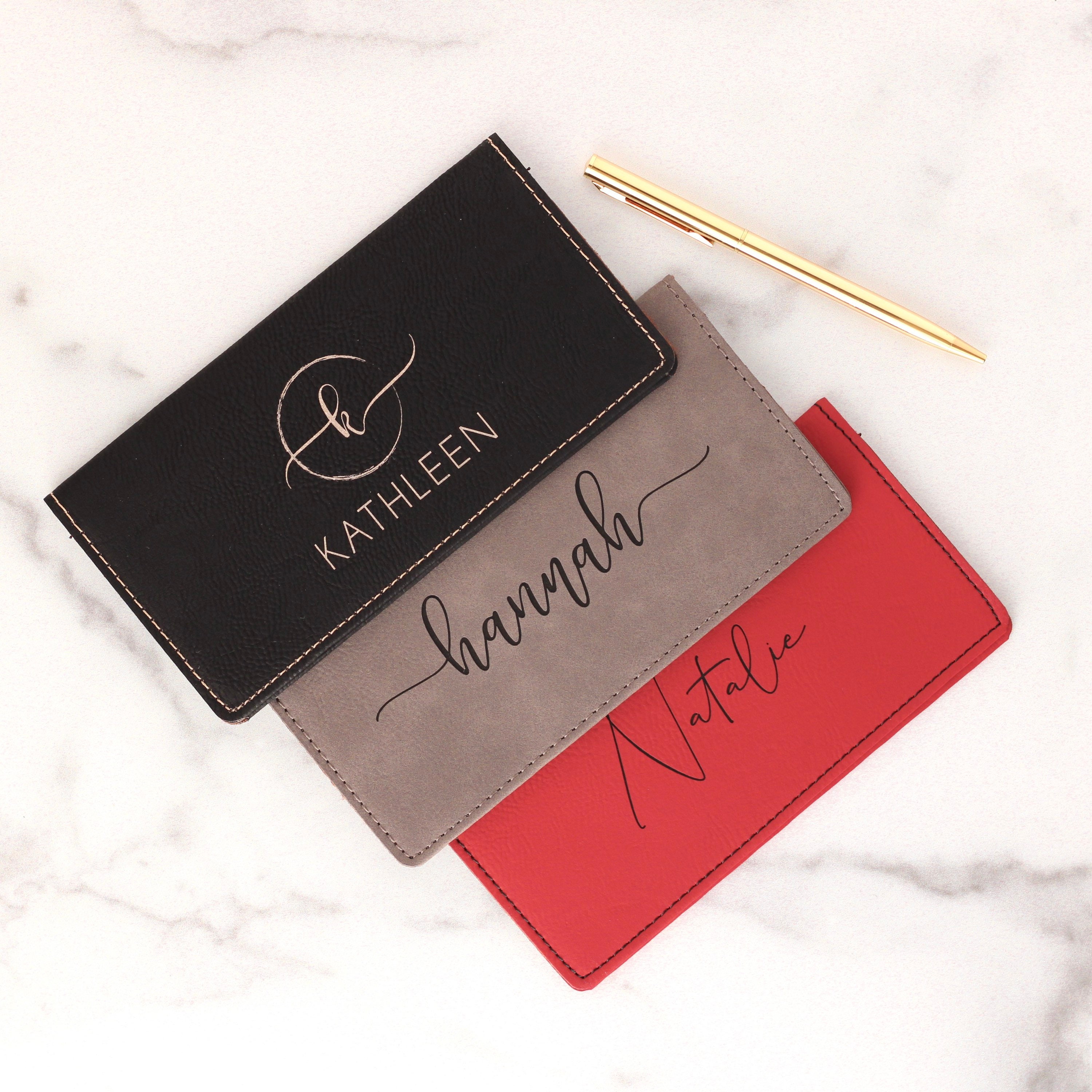 Personalized Checkbook Covers, Checkbook Wallet, Checkbook Cover for…