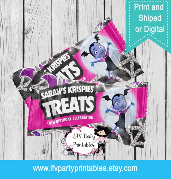 Vampirina Chip Bags Printed Vampirina Favors Vampire Party Vampirina Birthday Party Supplies Chip Bags
