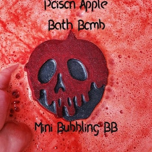 Red Apple Bath Bomb, Horror Bath Bomb, Halloween favors, Gothic, Bath Bomb, Bath soap, Mother&#39;s day gift, Gothic Wedding, Spa favors