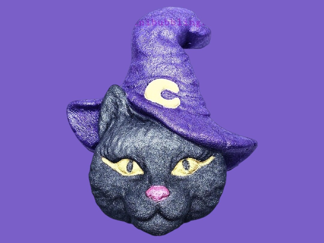 Witchy Cat Bath Bomb, Halloween Gift, Halloween Bath Bomb, Handmade ...