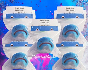 Shark Head Bath Bomb Favors 2 oz. | Cool Bath Bomb for Kids | Shark Week Bath Bomb | Handmade Bath Products | Bath Bombs | Shark Gifts