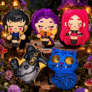 Kawaii Kpop Bath Bomb – Luxury Cute Chibi Idol Characters Gift, Handcrafted Korean Pop Culture Decor, Cosmic Fantasy Music Fan Cosmic Fizzy