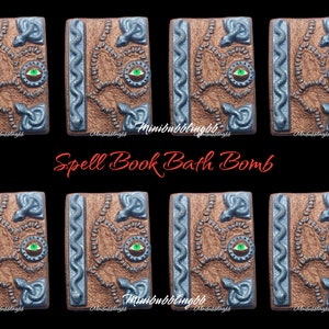 Spell Book Bath Bomb, Unique Gift for Her or Him, Halloween Gift Favors, Witching Hour Fragrance, Beautiful design and carefully painted