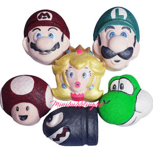 Video Game Bath Bombs, Bath Bomb, Halloween gift, Christmas Gift, Gamer Gift, Hand Painted Bath Bomb, Bath Bomb for Kids, Gift Idea, Bath