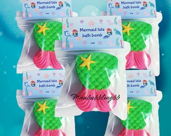 Mermaid Tale Bath Bomb, Party Gift Favors, Birthday Favors, Mermaid Favors, Ocean Favors, Bath Bomb for Her, Bath Bomb for Kids, Gift Idea