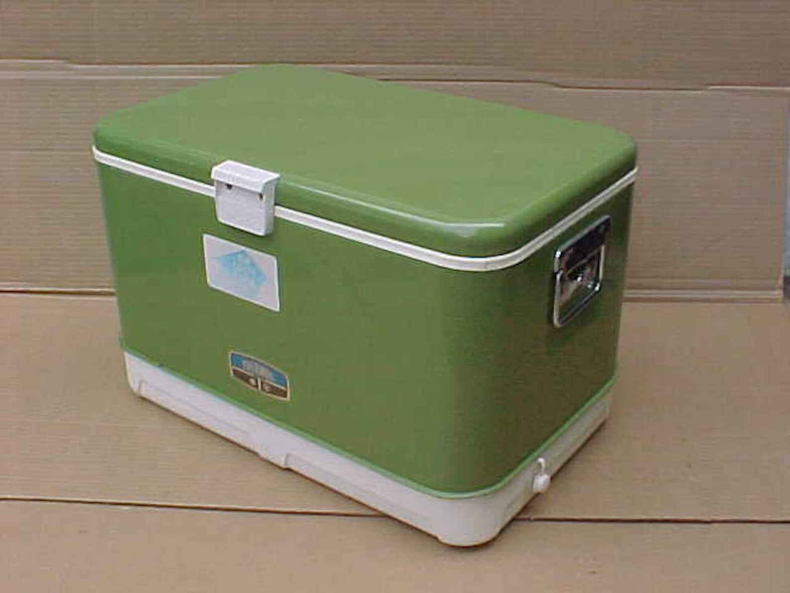 Vintage 1980's Olive Green Thermos Cooler Ice Etsy