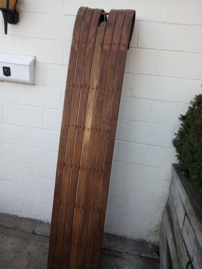 Antique Extra Large Toboggan Sled Cabin Lodge Country Home Decor