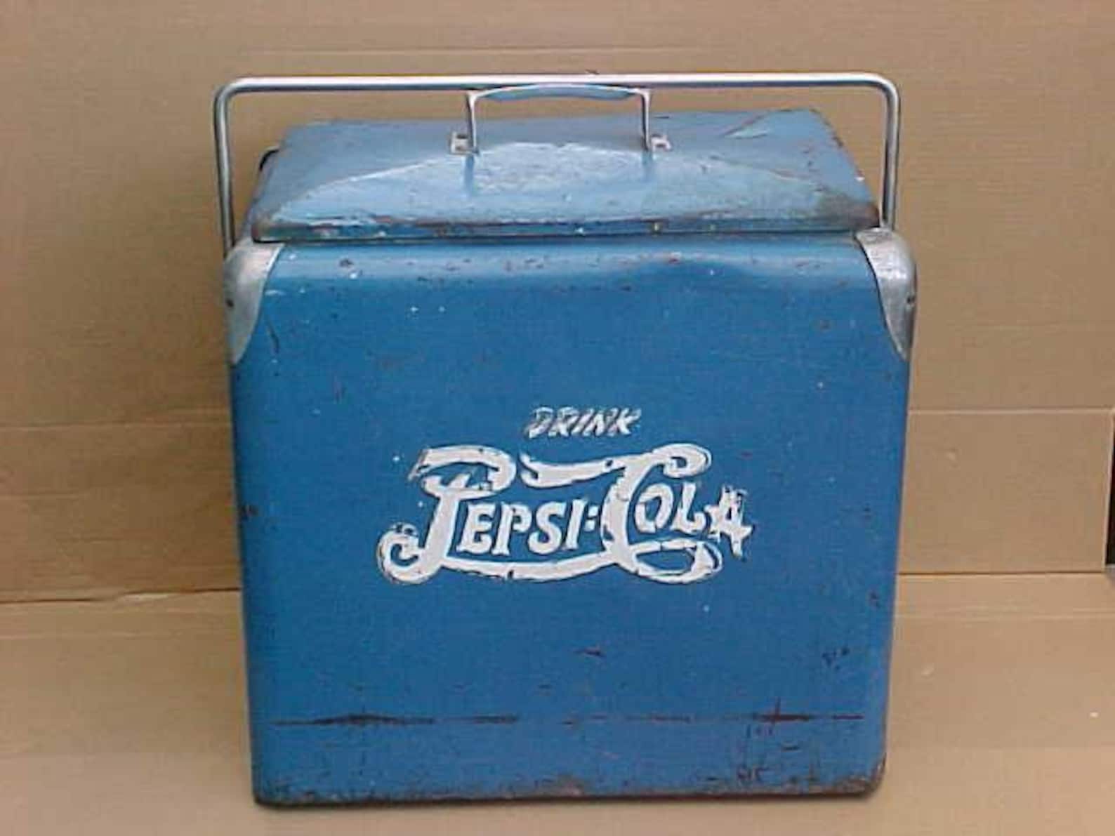 Vintage 1950's pepsi cola double dot cooler ice chest Etsy