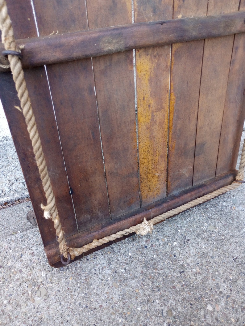 Antique Extra Large Toboggan Sled Cabin Lodge Country Home Decor