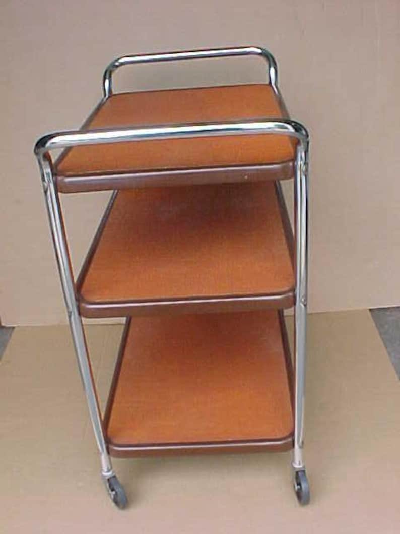 Vintage cosco style bar cartkitchen cart utility cart mid Etsy