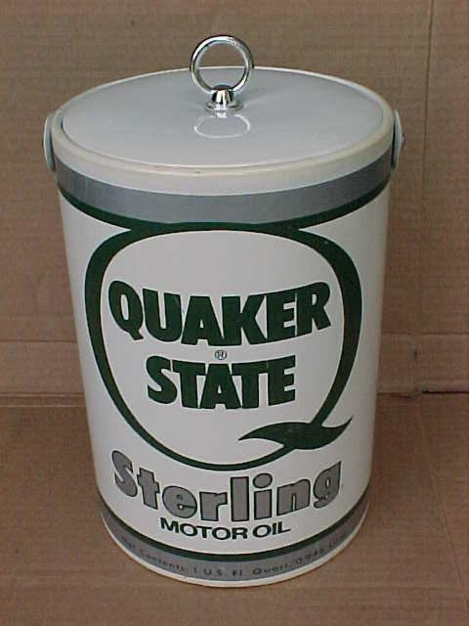 Vintage Vinyl Quaker State Oil Can Ice Chest Cooler Display Etsy