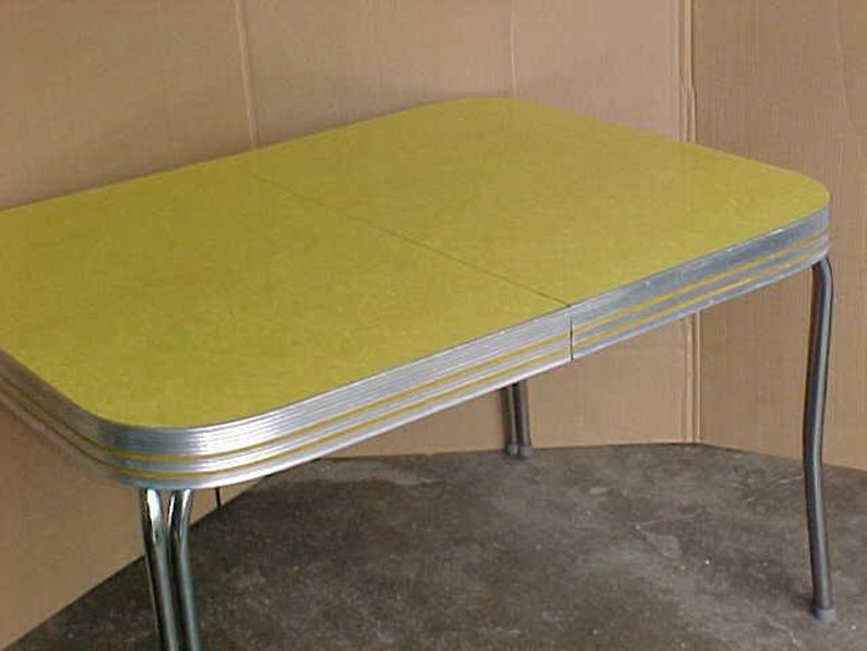 Vintage mid century modern formica kitchen table and four Etsy