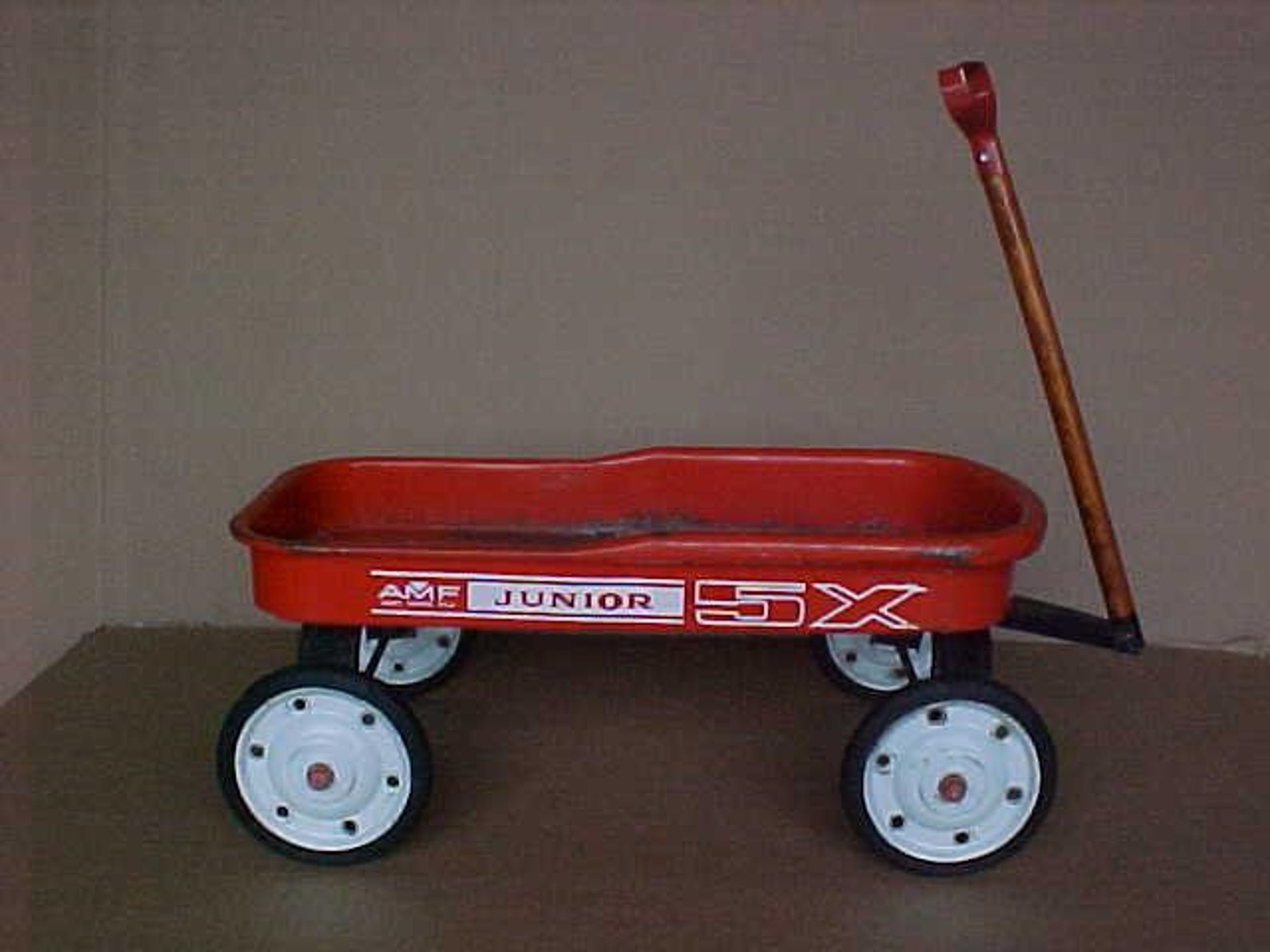 Vintage Amf Junior 5x Red Wagon Childs Pull Toy Wagon Made in the U.s.a