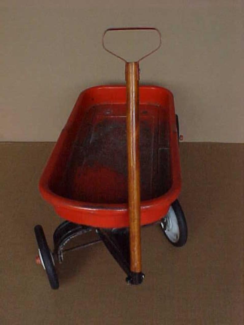 Vintage Amf Junior 5x Red Wagon Childs Pull Toy Wagon Made in the U.s.a