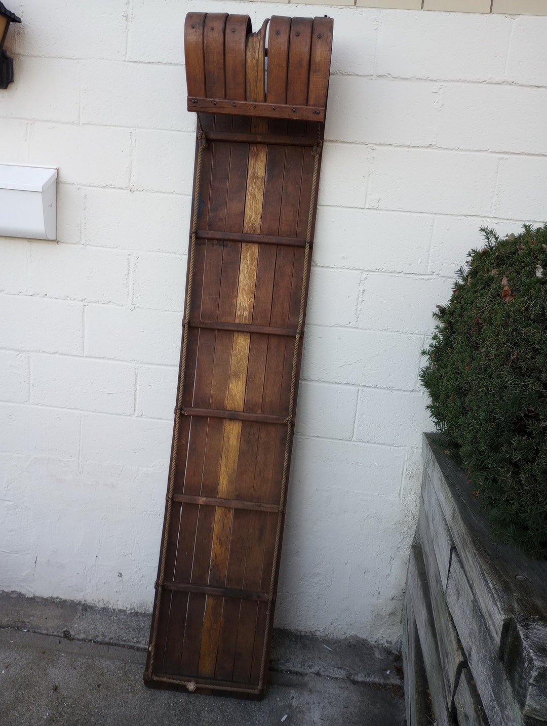 Antique Extra Large Toboggan Sled Cabin Lodge Country Home Decor