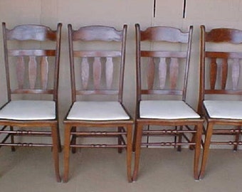antique set of 4 stickley matching wooden kitchen chairs farm house country kitchen country home dining chairs.kitchen chairs movie prop