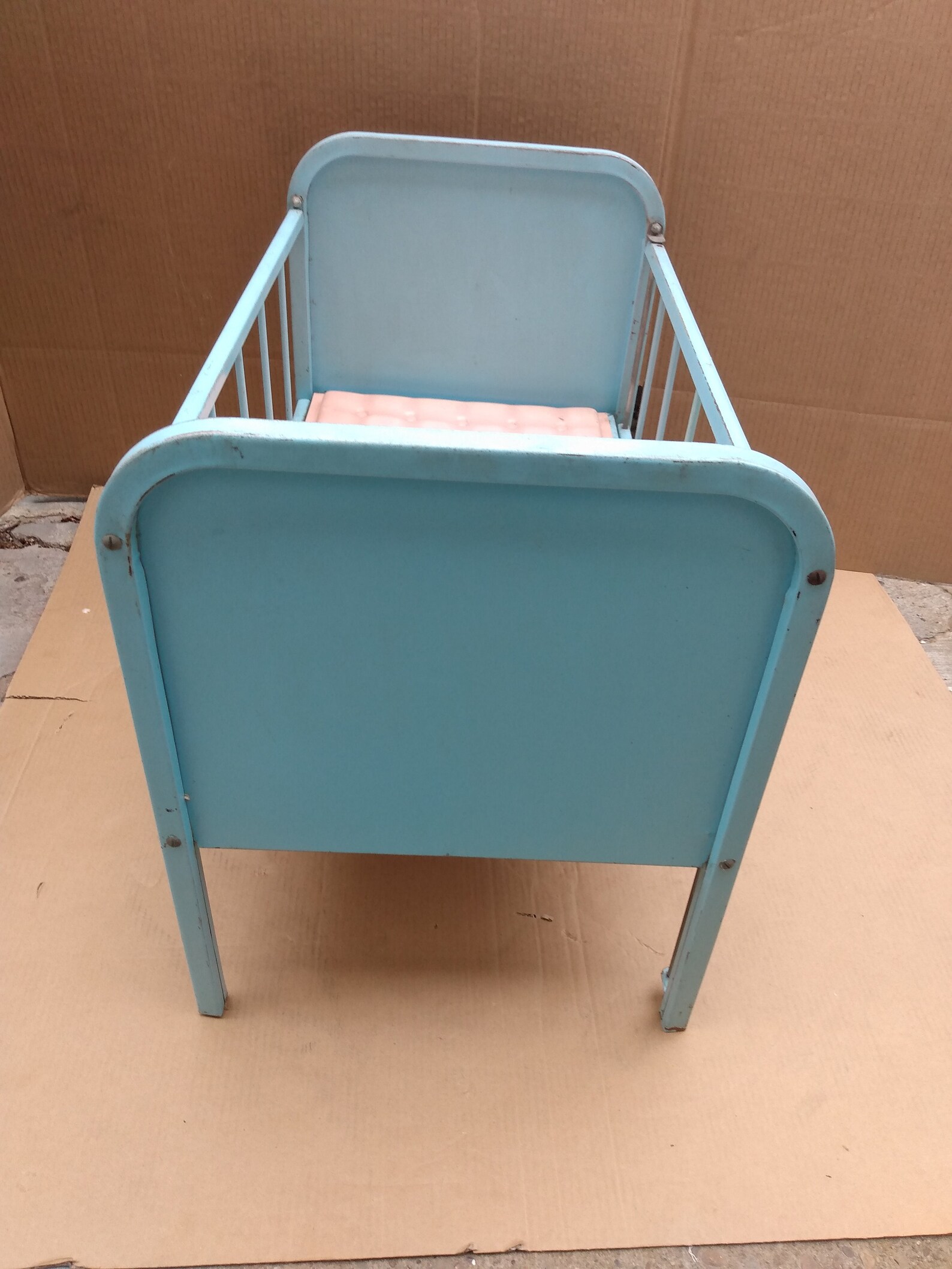 Vintage metal 1950's baby doll crib amsco dollecrib blue Etsy