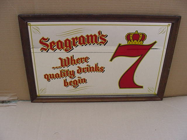 seagram's7 パブミラー　ヴィンテージ seagram's7 パブミラー ヴィンテージ 1980's Seagram's 7 And