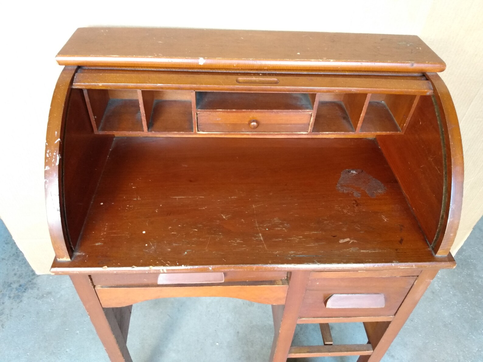 Antique childrens Roll top desk Etsy