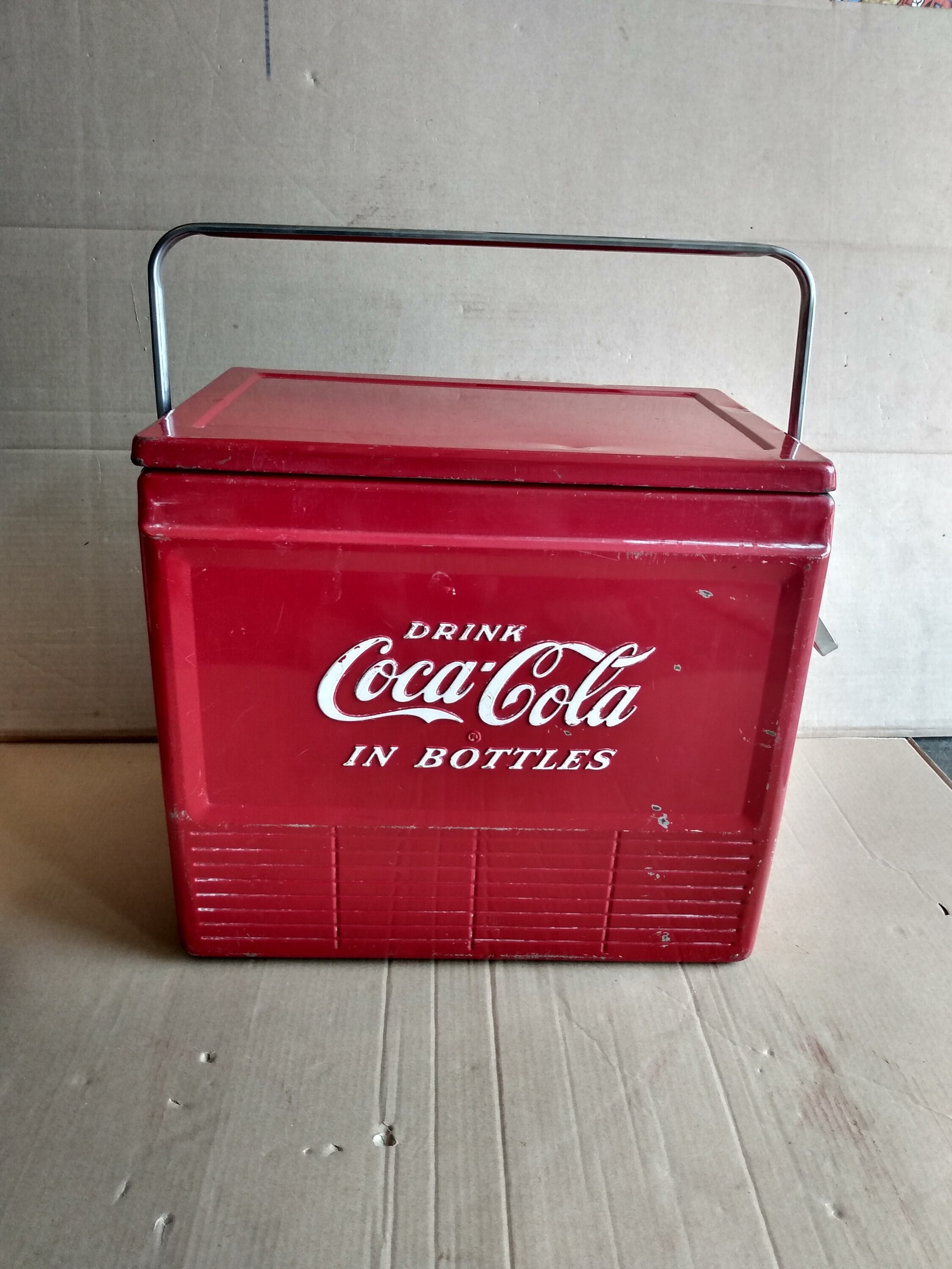 Rare vintage COCA-COLA bottle shape display electric refrigerator cooler