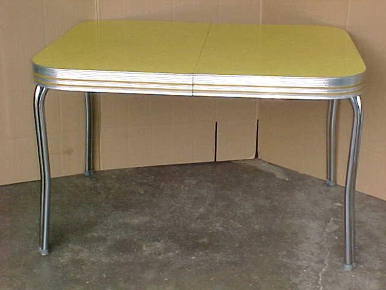 Vintage mid century modern formica kitchen table and four ...