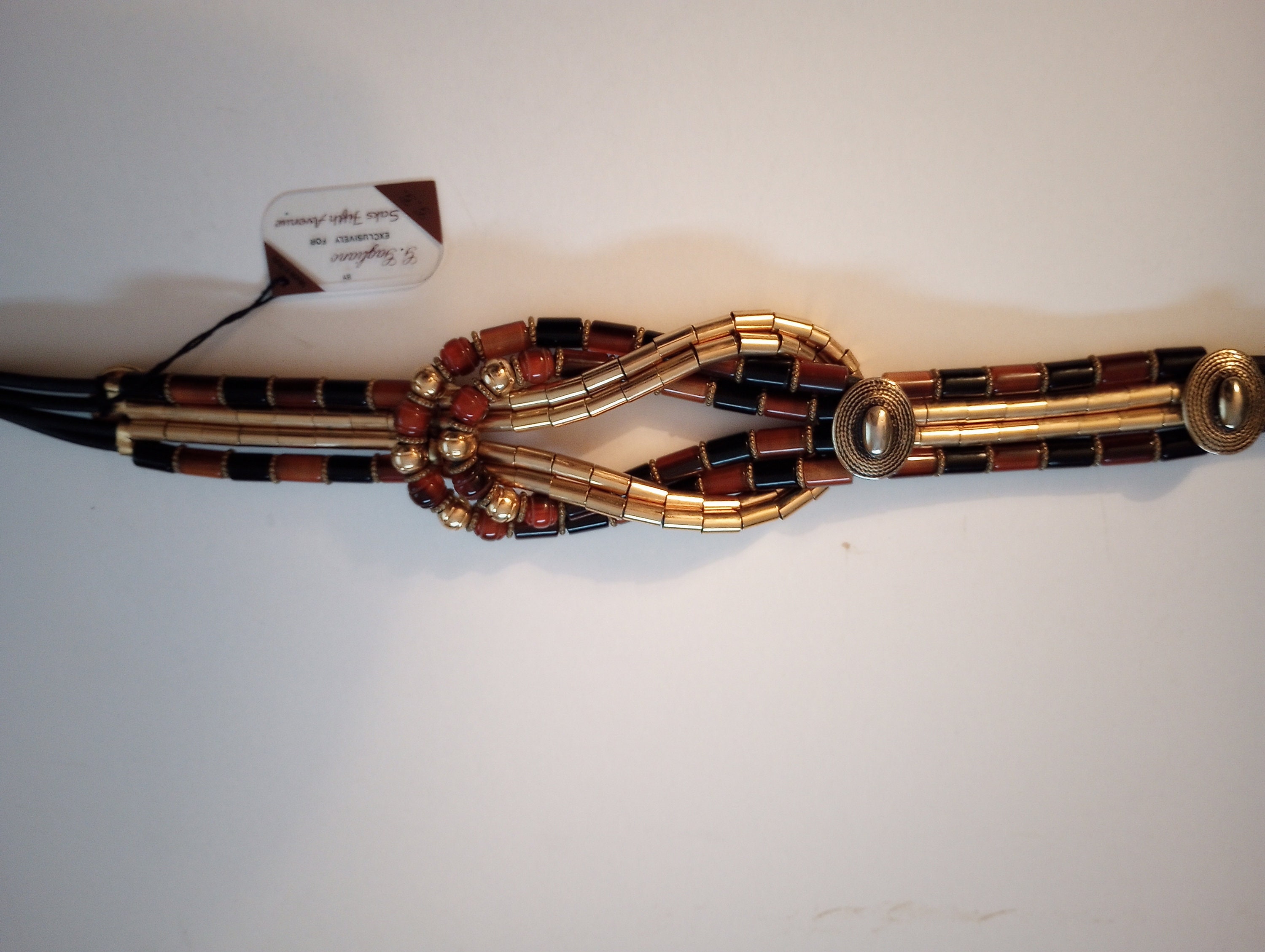 Vintage G Gagliano Florence Italy Brown Suede Heart Mixed Metal Belt 27\