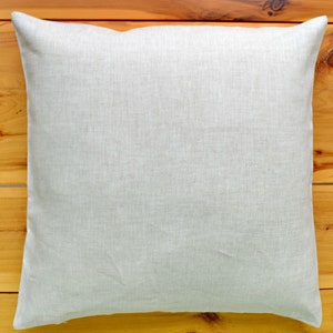 Pure Linen Cushion Cover 22&quot; Square Throw pillow Decorative pillow Natural Gray Taupe Linen Cushion Cover with hiden zipper gift Ideas