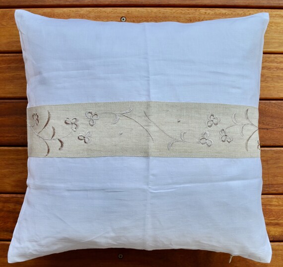 Pure Linen Euro Pillow Cushion Cover 26 Square Throw Etsy