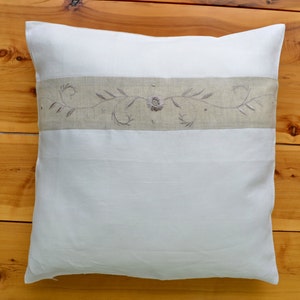 Pure Linen Cushion Cover Throw pillow Decorative pillow - Linen Cushion Cover with hiden zipper - 18 X 18 Inches #makeforgood