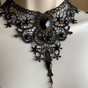 Black choker, lace choker, victorian choker image 8