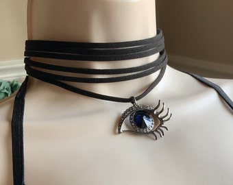 Eye pendant, protective pendant, evil eye necklace, gothic necklace, evil eye necklace