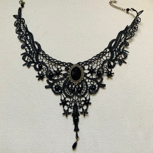 Black choker, lace choker, victorian choker image 7