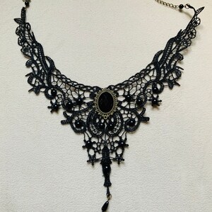 Black choker, lace choker, victorian choker image 4