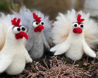 Chicken, felt chicken "Gerda" - made especially for you - processing time: 30 days