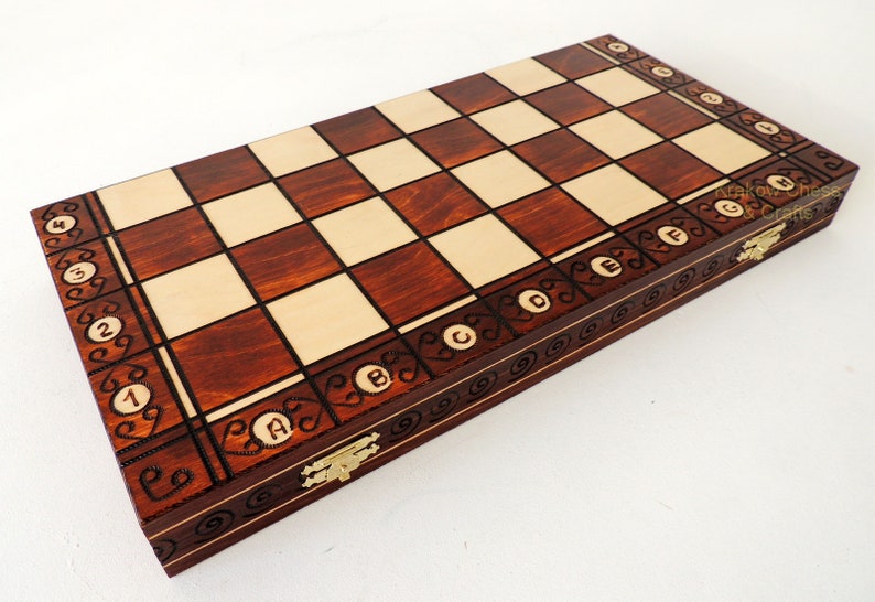 Hand Crafted Consul Wooden Chess set 47cm 18.8 inches with weighted pieces