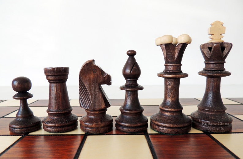 Hand Crafted Consul Wooden Chess set 47cm 18.8 inches with weighted pieces
