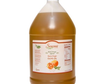 Blood Orange Infused Extra Virgin Olive Oil Bulk 1 Gallon / 3.8 Liters / 128oz -Food Service Size-
