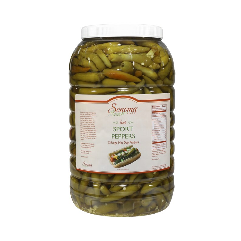 Sport Peppers Hot Chicago Hot Dogs Bulk 1 Gallon Food Etsy