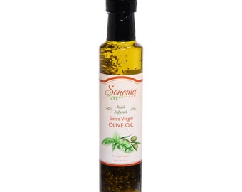 Basil Infused Extra Virgin Olive Oil 8.5 oz / 250ml