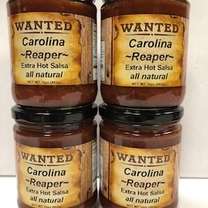 4 Jars Of Salsa Carolina Reaper 16oz image 1