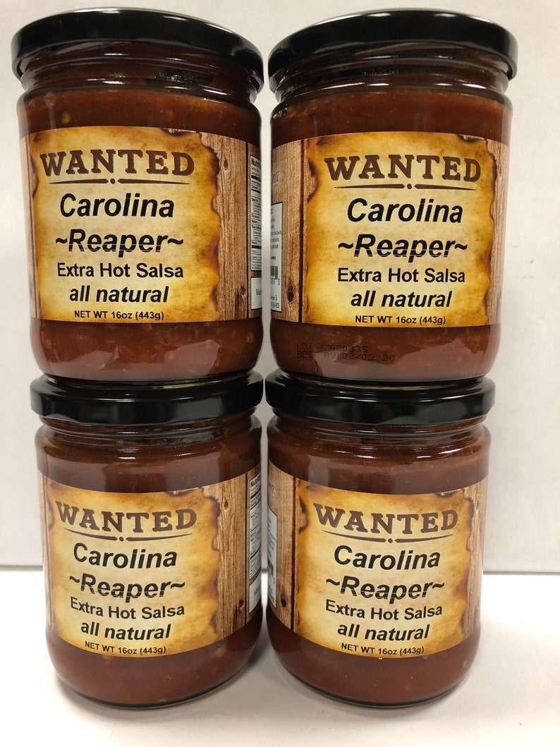4 Jars Of Salsa Carolina Reaper 16oz image 1