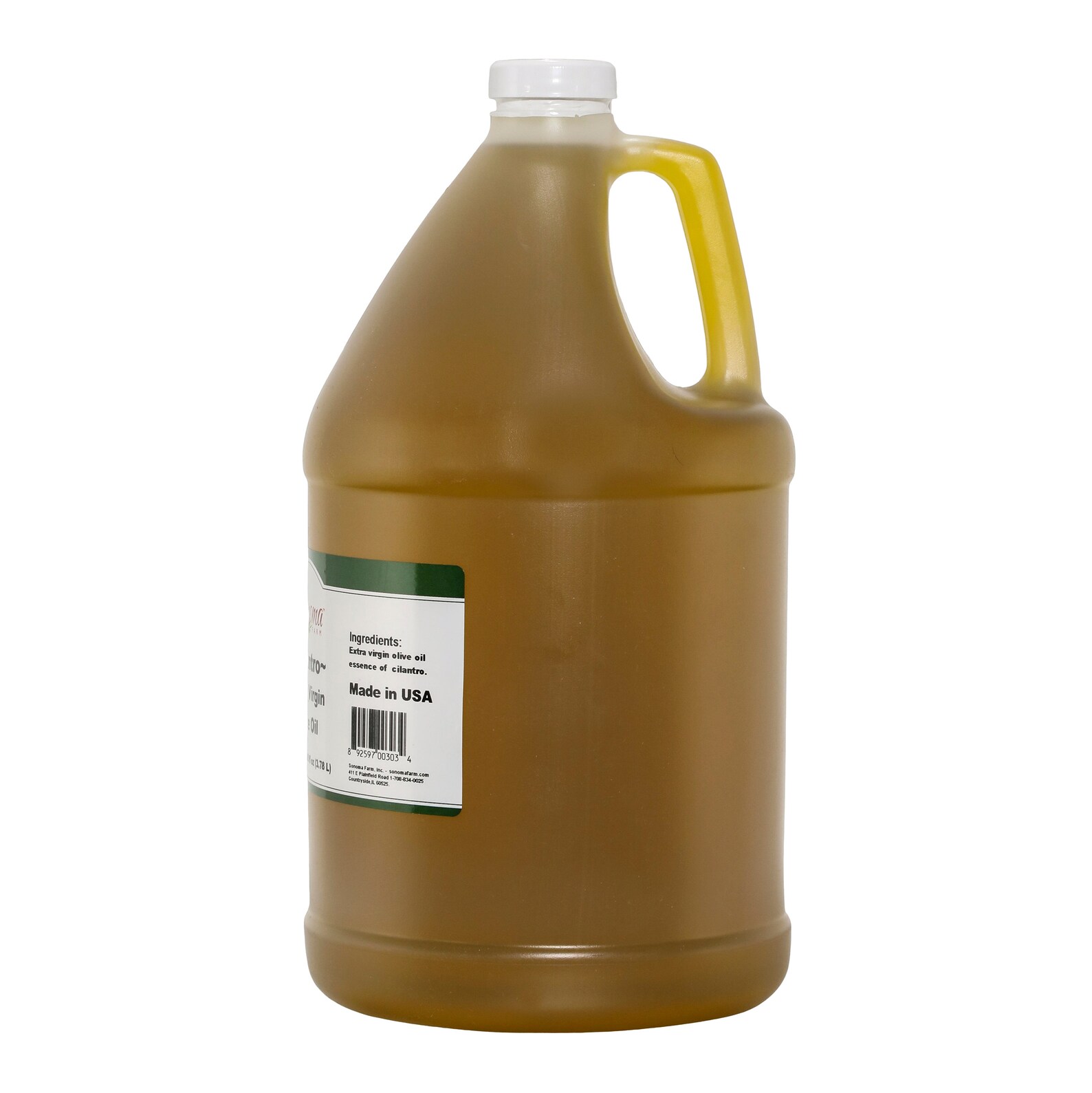 Cilantro Infused Extra Virgin Olive Oil Bulk 1 Gallon / 3.8 Liters