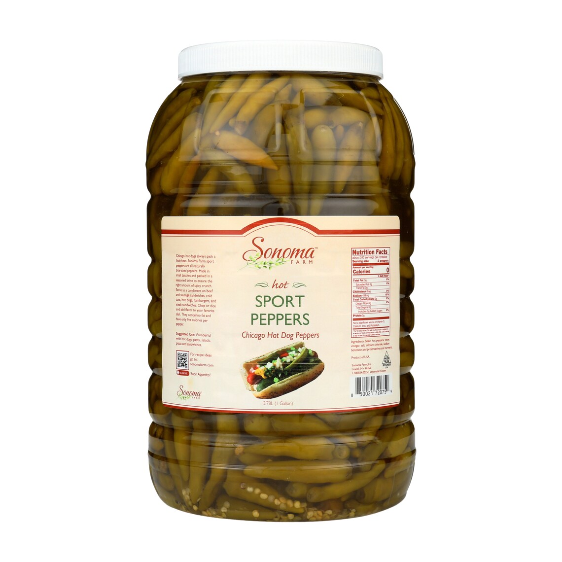 Sport Peppers Hot chicago Hot Dogs Bulk 1 Gallon food Service Size Etsy