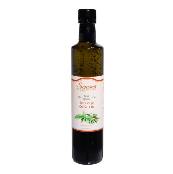 Basil Infused Extra Virgin Olive Oil 16.9 Oz | Etsy